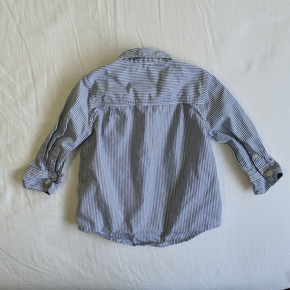 Hugo Boss striped collared button down dress shirt 12 months baby boy - Picture 7 of 7